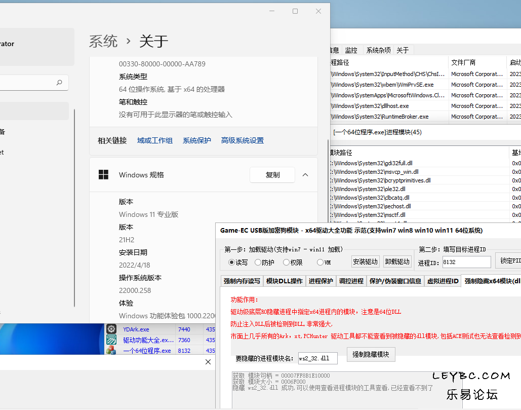 测试4-win11 21h1 隐藏模块DLL.png